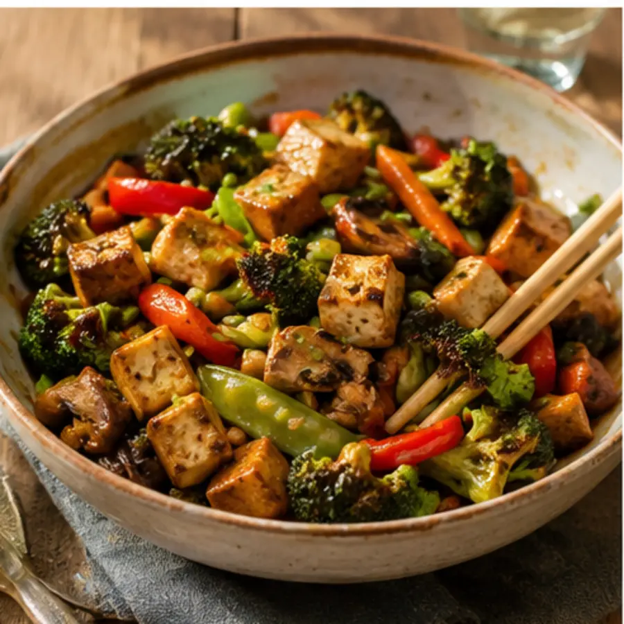 Photograph of Tofu Vegetable Stir-Fry